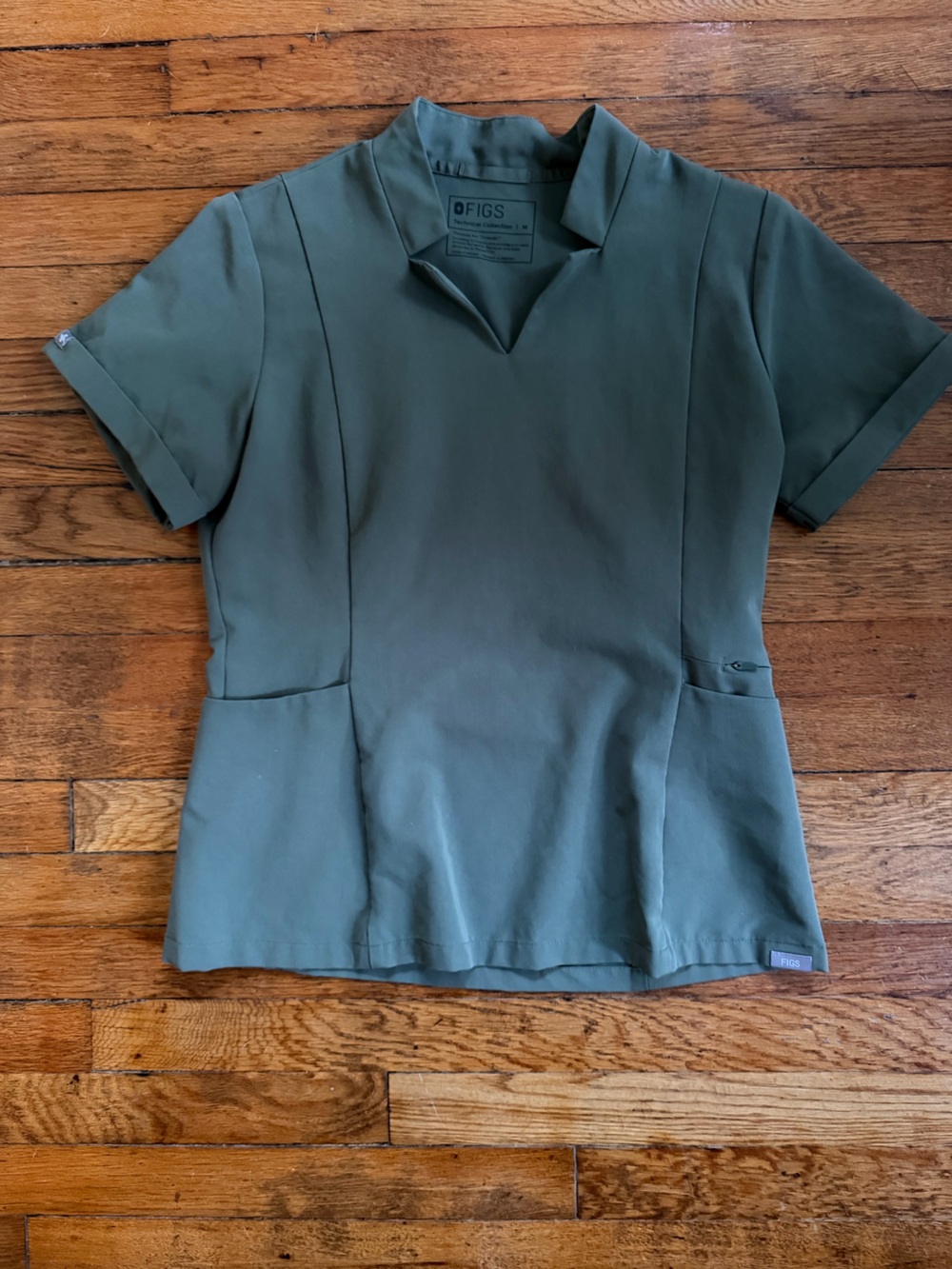 Figs Olive Green Women's Scrub Top